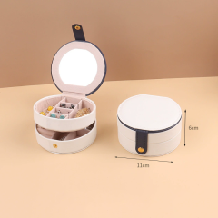 Moyi Multi-Layer Travel Jewelry Box With Compartment Large Capacity Organizer For Ring & Necklace