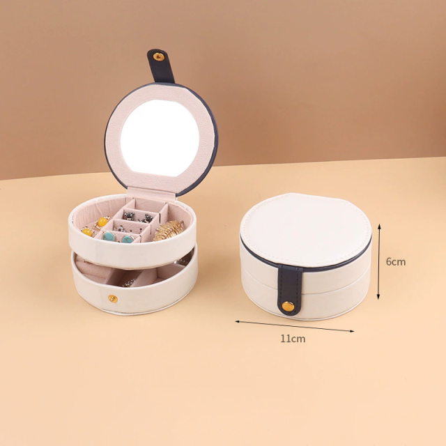 Moyi Multi-Layer Travel Jewelry Box With Compartment Large Capacity Organizer For Ring & Necklace