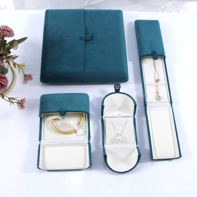 Moyi Velvet Jewelry Travel Organizer Set Portable Jewelry Storage Case For Rings & Nelacklaces