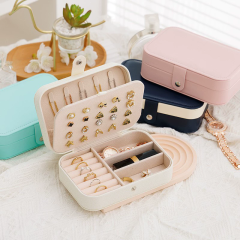 Moyi Multi-Layer Travel Jewelry Box With Compartment Large Capacity Organizer For Ring & Necklace
