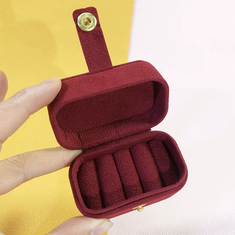 Moyi Velvet Travel Jewelry Box Compact Storage For Travel & Daily Use