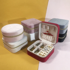 Moyi Premium Travel Jewelry Box Portable Zippered Organizer For Ring Earring & Necklace