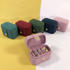 Moyi Velvet Travel Jewelry Box Compact Storage For Travel & Daily Use