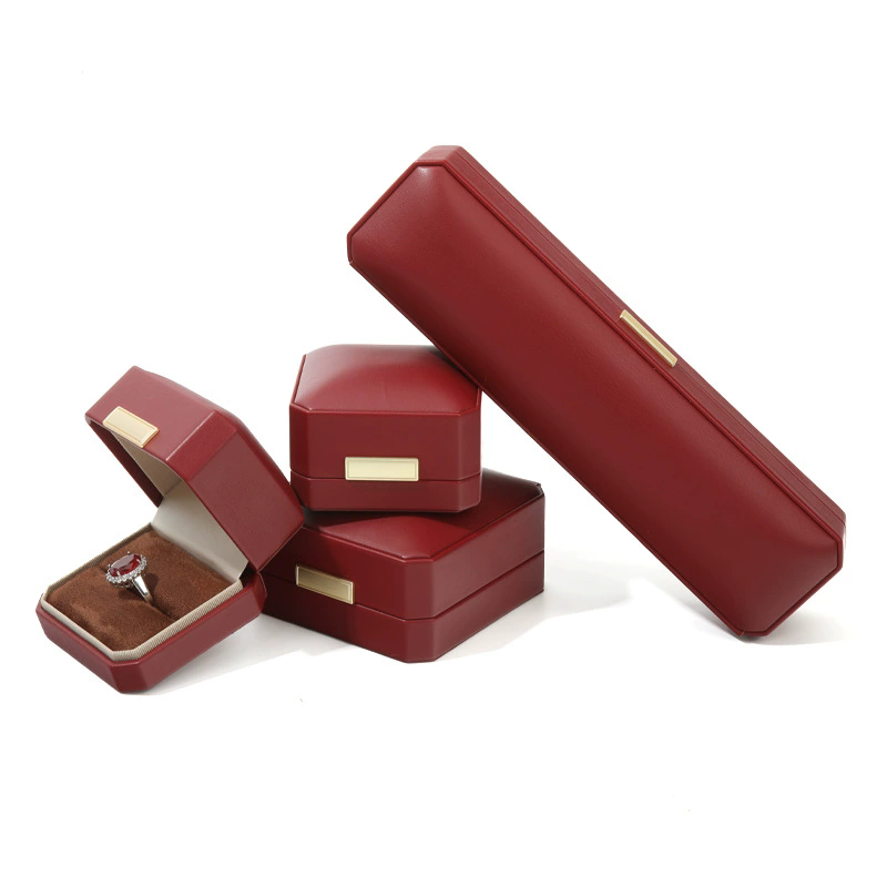 Moyi Premium Leather Jewelry Box Luxury Packaging For Ring Earring Necklace & Bracelet