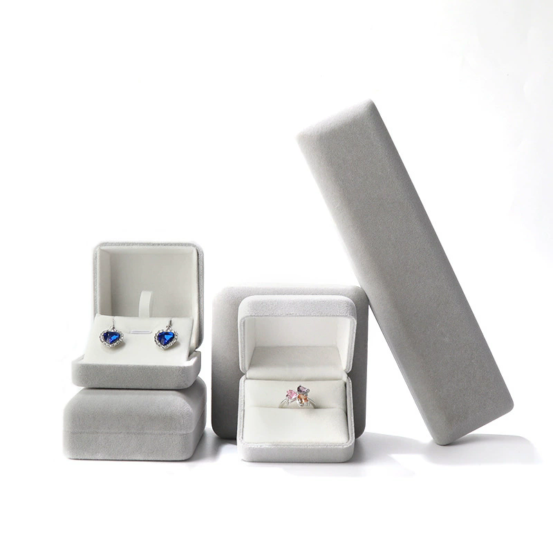 Moyi Luxury Velvet Jewelry Box Set Premium Gift Packaging For Ring Necklace & Earring