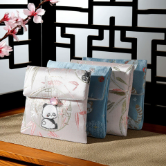 Moyi Elegant Silk Jewelry Pouch Premium Snap Button Storage Bag For Bracelet & Travel