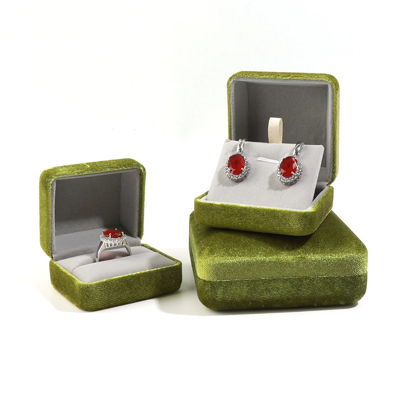 Moyi Luxury Velvet Jewelry Box Set Premium Gift Packaging For Ring Necklace & Earring