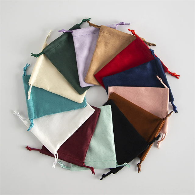 Moyi Velvet Drawstring Jewelry Pouch Bag Multi-color Soft Gift Bag For Ring & Necklace
