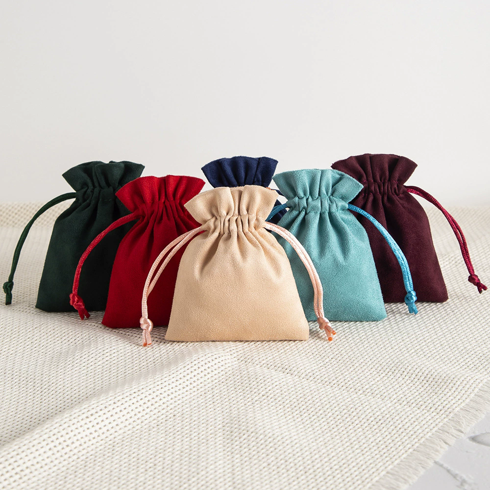 Moyi Velvet Drawstring Pouches Multi-color Soft Bags For Jewelry Packaging & Gifting