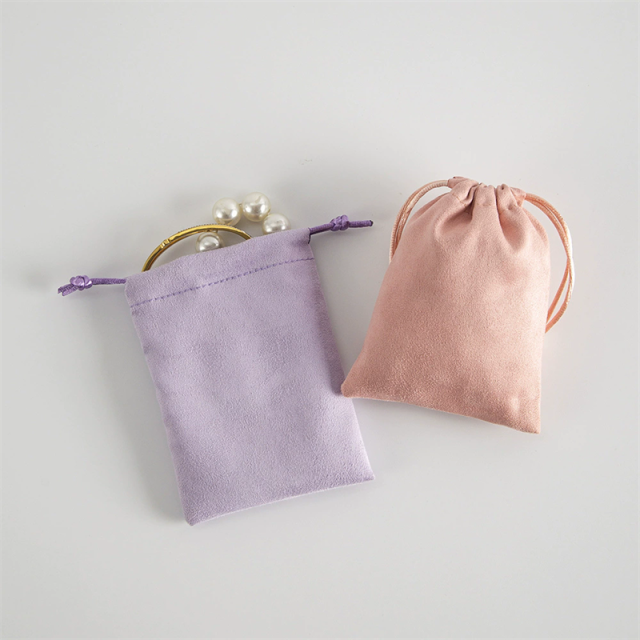 Moyi Velvet Drawstring Jewelry Pouch Bag Multi-color Soft Gift Bag For Ring & Necklace