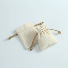 Moyi Cotton Linen Drawstring Pouch Bags Small Storage Bags For Jewelry & Travel