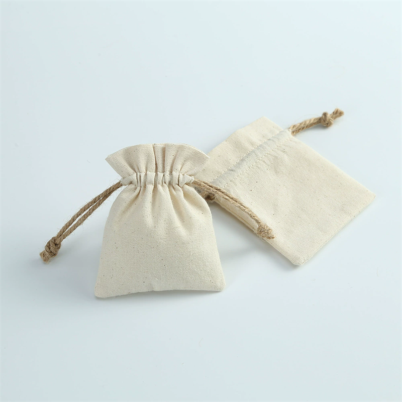 Moyi Cotton Linen Drawstring Pouch Bags Small Storage Bags For Jewelry & Travel