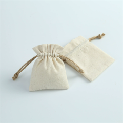 Moyi Cotton Linen Drawstring Pouch Bags Small Storage Bags For Jewelry & Travel