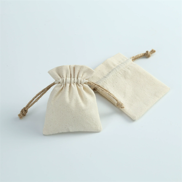 Moyi Cotton Linen Drawstring Pouch Bags Small Storage Bags For Jewelry & Travel