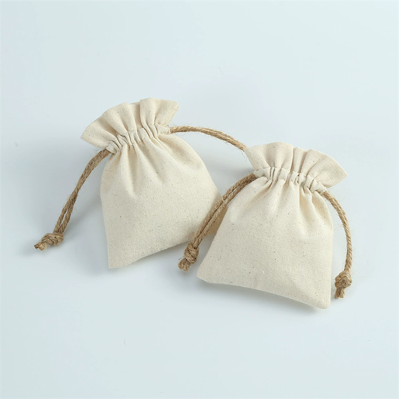 Moyi Cotton Linen Drawstring Pouch Bags Small Storage Bags For Jewelry & Travel