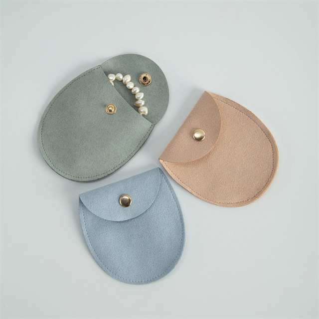 Moyi Wholesale Half Round Jewelry Pouch Custom Color Jewelry Packaging Bag