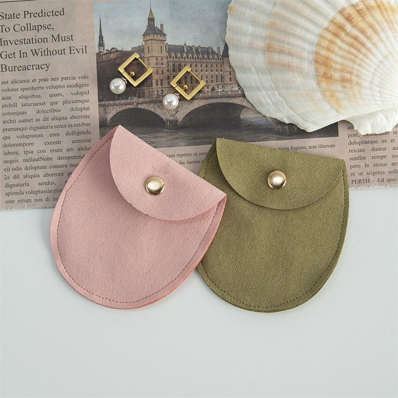 Moyi Wholesale Half Round Jewelry Pouch Custom Color Jewelry Packaging Bag