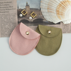 Moyi Wholesale Half Round Jewelry Pouch Custom Color Jewelry Packaging Bag