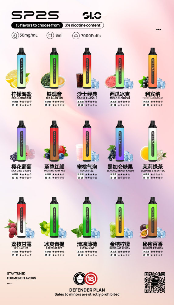 SP2S思博瑞7000口一次性拋棄式電子煙、新品上市