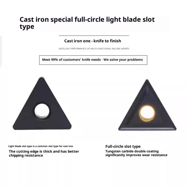 Triangular outer circle cast iron CNC cutting tool