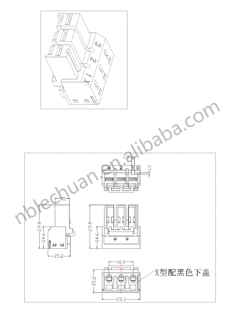 LECHUAN J-FAT SERIES 03JFAT ALPHA5 Fuji Servo Power Connector WSK-S03P-F WSK-M03P-F Male/Female Copper Servo Motor Connector