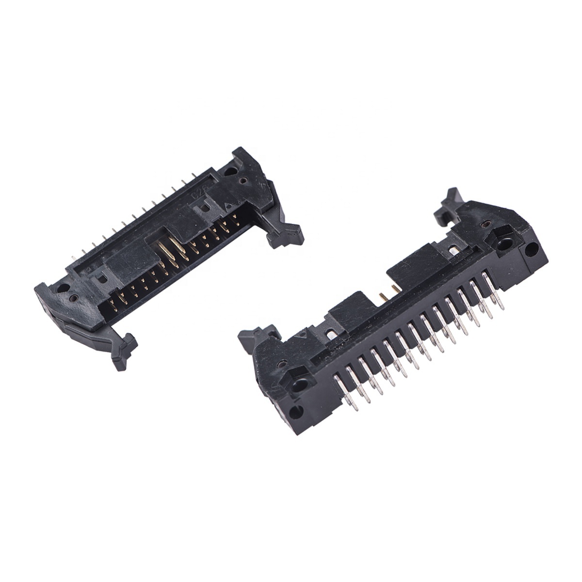 LECHUAN SMT Shrouded IDC Male Ejector Header Connector 6/8/10/14/16/20/26/30/34/40/50/60/64P 2.54mm Pitch Straight Right PCB