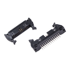LECHUAN SMT Shrouded IDC Male Ejector Header Connector 6/8/10/14/16/20/26/30/34/40/50/60/64P 2.54mm Pitch Straight Right PCB