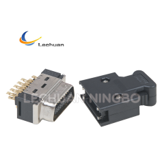 LECHUAN 3M Replaced 1.27mm SCSI MDR Mini D Ribbon 20Pin  I/O  Connector Solder 10120-3000PE Male Plug Buckle Type Connector