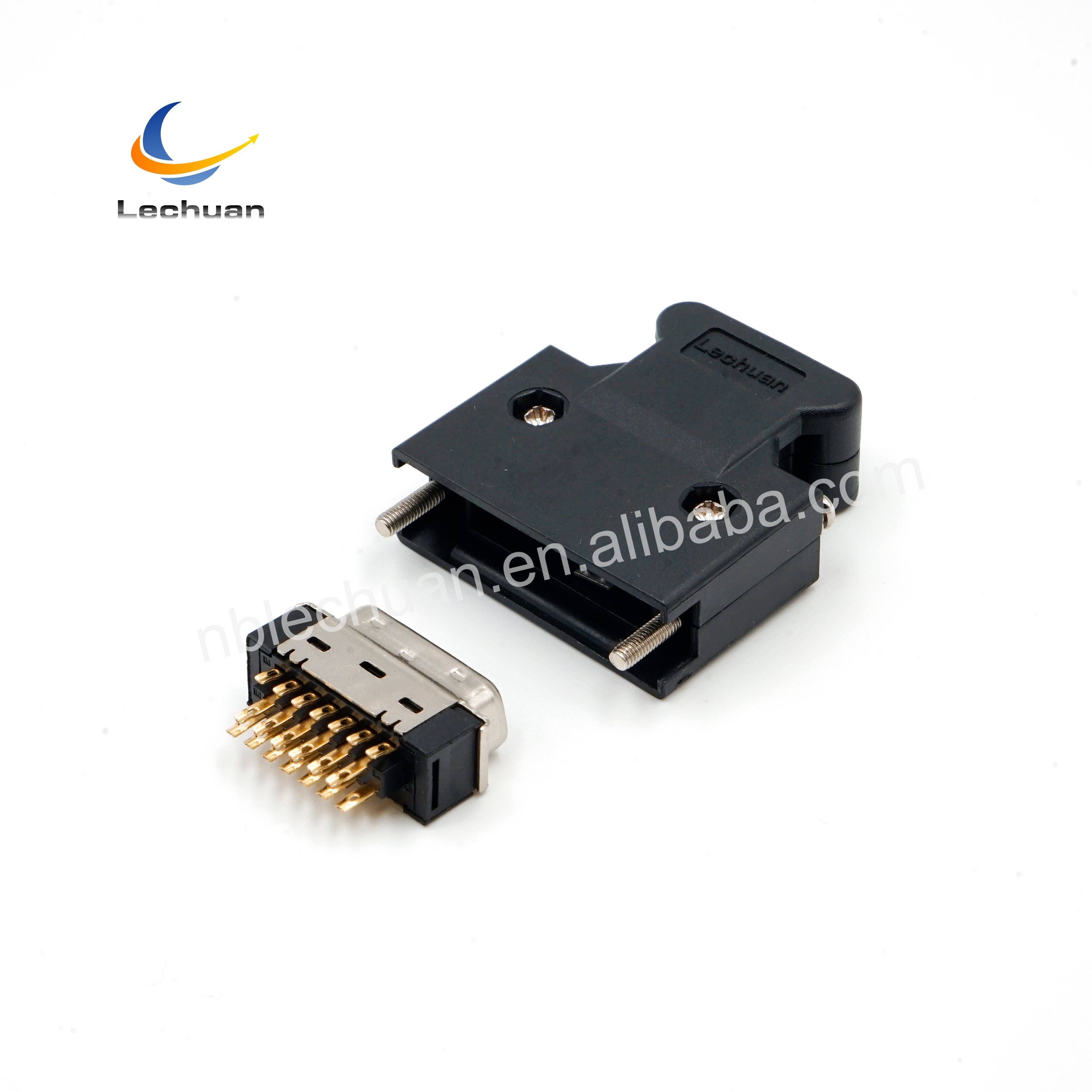 LECHUAN 3M Replacement 1.27mm SCSI MDR Mini D Ribbon 20Pin I/O Bolt Copper Power Solder Male Plug Connector Model 10120-3000P
