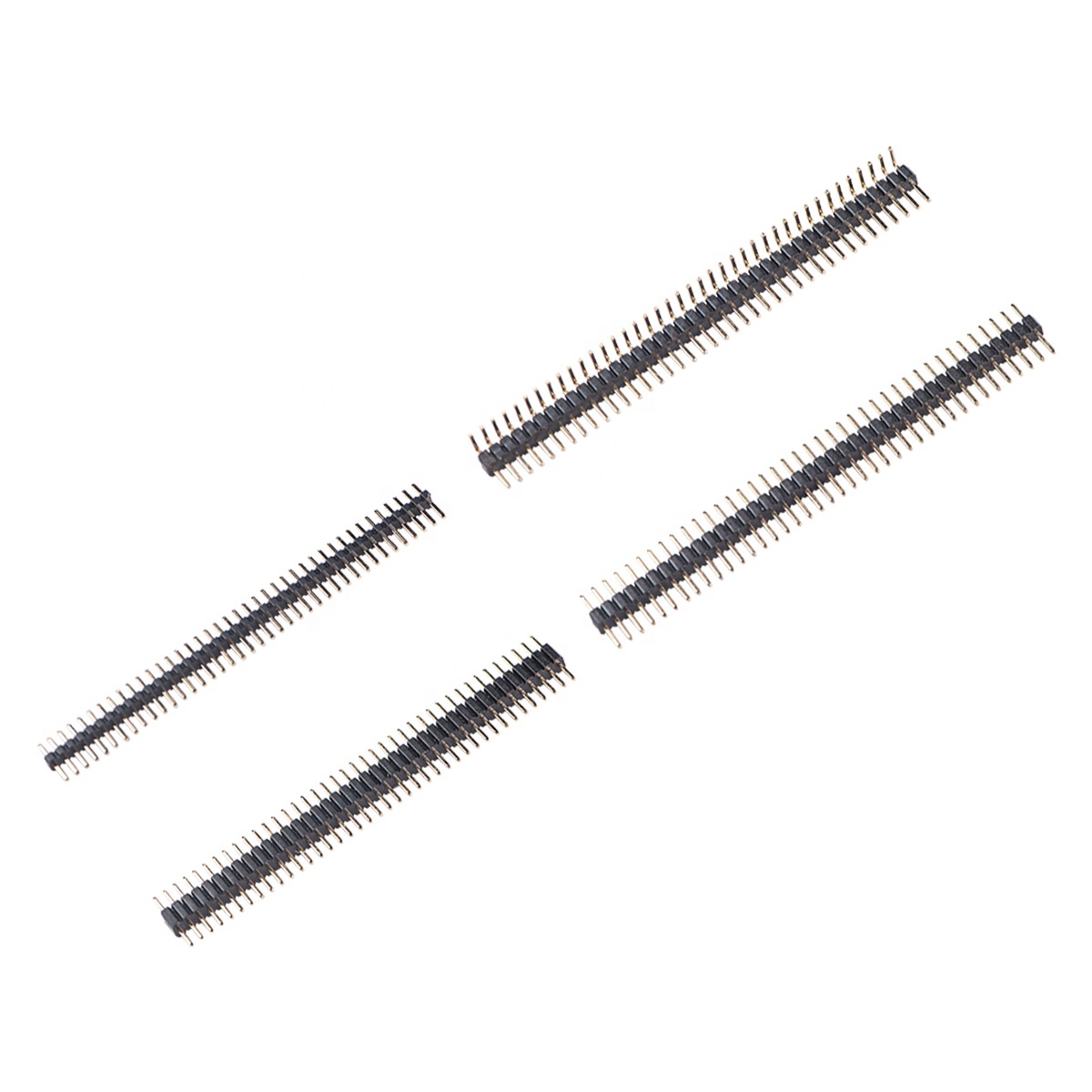 LECHUAN 1.27mm Pitch 40/50Pin Dual Row THT Straight Right Angle SMT Male Pin Header Plastic Contacts for PCB Factory Wholesale
