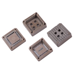 LECHUAN SMT DIP IC PLCC Socket 2.54mm/1.27mm Pitch 20P-84P Pin Adapter Converter with Copper Contact & Nylon Housing for PCB