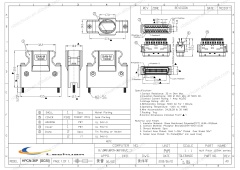 LECHUAN MDR 36Pin Gold SCSI Servo Motor Connector Bolt Type 10336-52A0-008 10136-3000PE 10136-3000PC Male Plug Copper Power