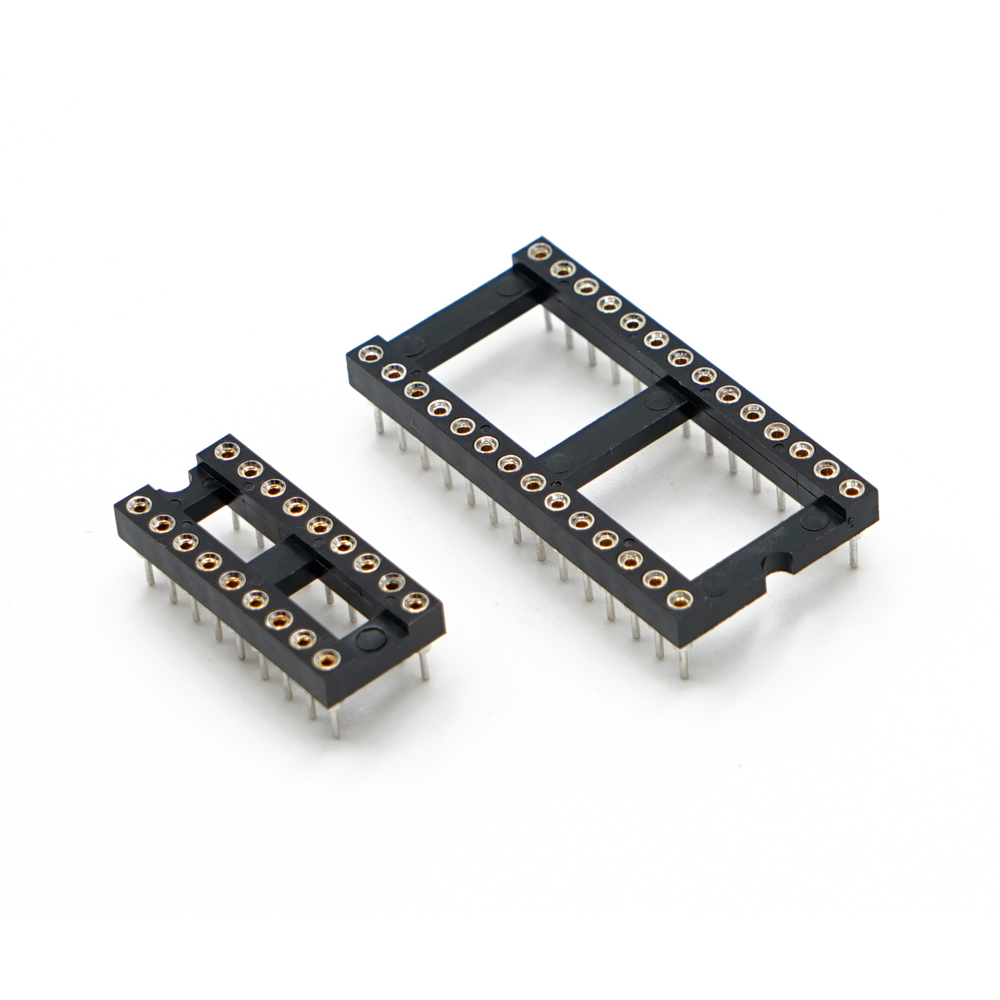 LECHUAN 40Pin IC Socket DIP Pin Dual Row Machined 1.27/2.54/7.62/10.16/15.24MM Pitch Straight Right Angle SMT for ICs
