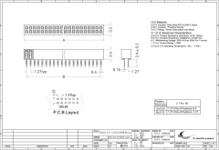 LECHUAN 1.27mm Pitch 3.5/4.3mm Optional Single Row/Dual Row THT Straight SMT RA Female Header 40Pin 50Pin for PCB Applications