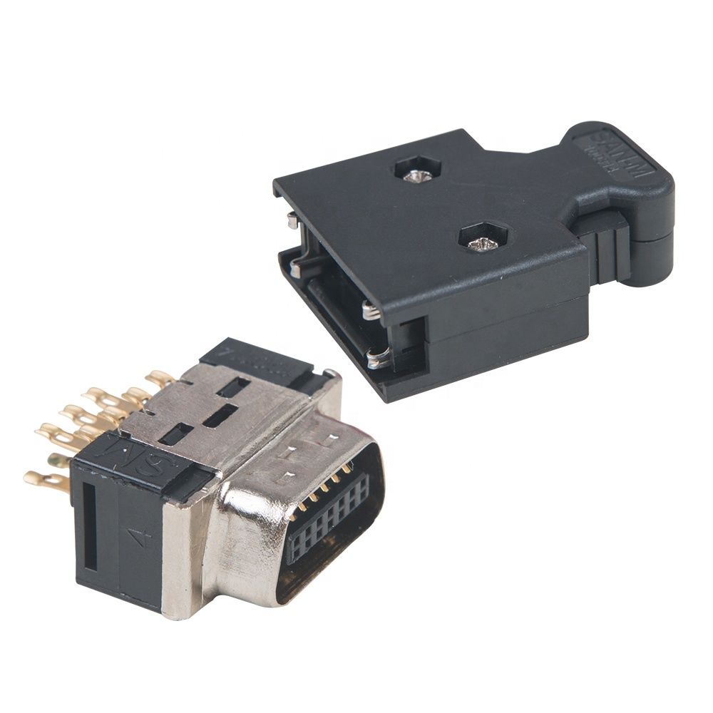 LECHUAN 14-Pin D-SUB Micro-D Servo Connector 10314-52F0-008 10114-3000PE 10114-3000PC Male SCSI MDR
