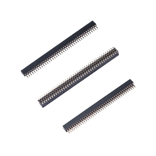 LECHUAN 1.27mm Pitch 3.5/4.3mm Optional Single Row/Dual Row THT Straight SMT RA Female Header 40Pin 50Pin for PCB Applications