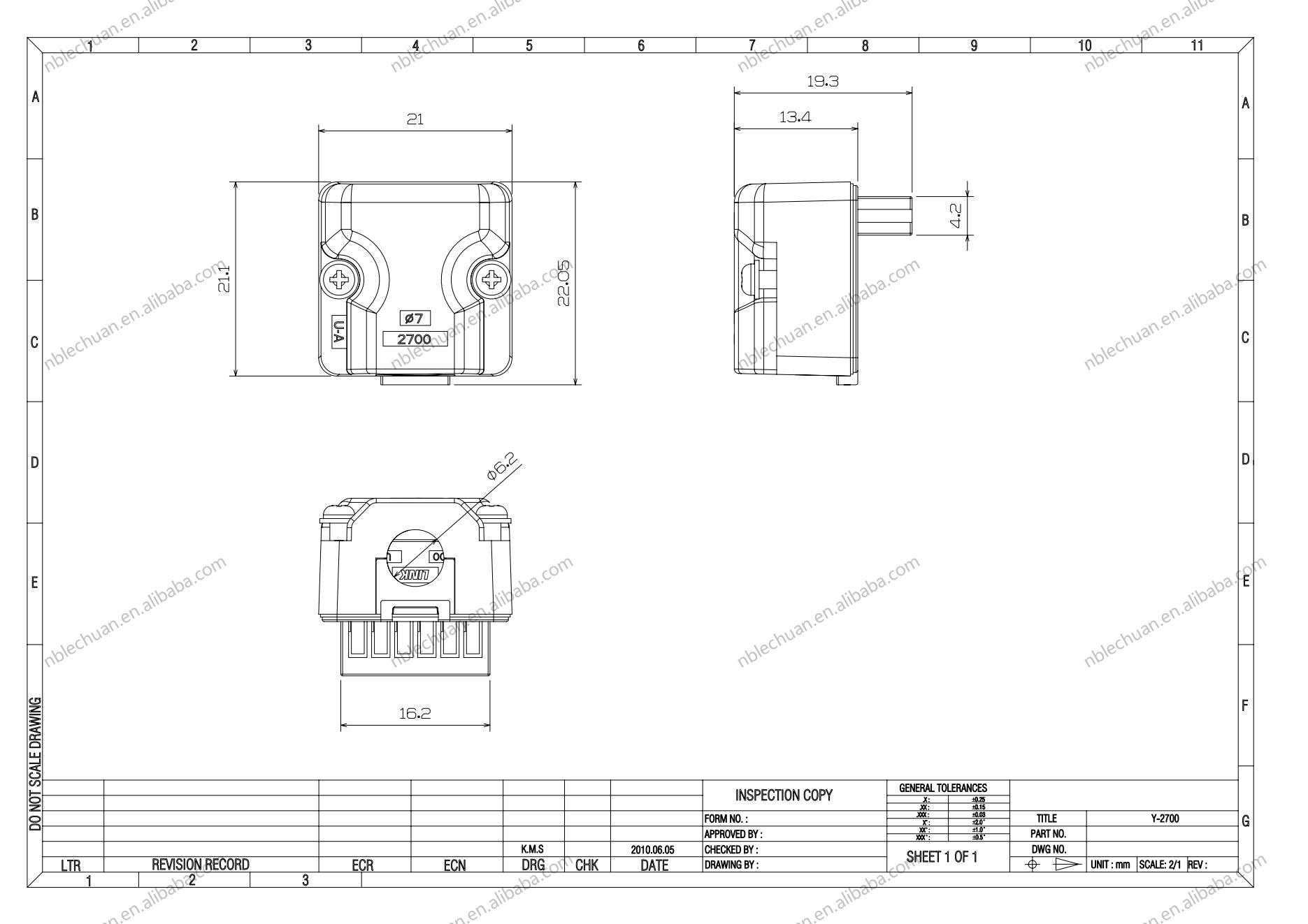 LECHUAN SM-2700 JFA J-2700 Power Connector YASKAWA 6P Servo Motor Encoder J27-06FMH-7KL-1M-CF Y-2700 JZSP-CSM9-2-E Connectors