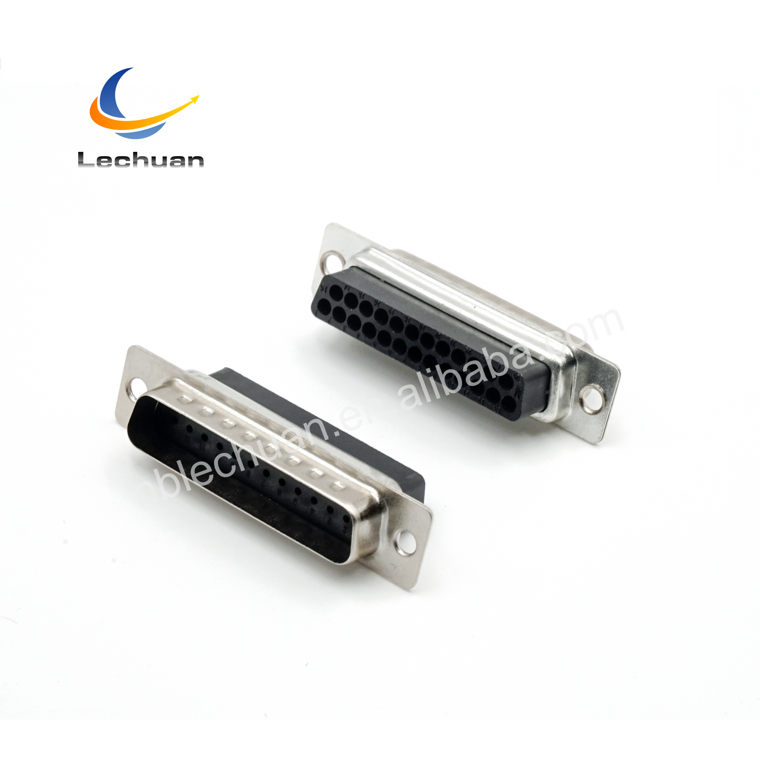 LECHUAN Factory Supply D-SUB Connector 9-37P Waterproof Male Female Receptacle Cable to Cable Straight Crimp Type Terminals