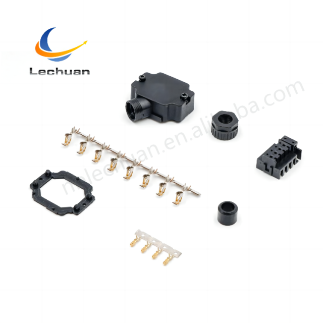 LECHUAN S6-L-M107-3.0 630 Series Power Connector 6P Black PA66 Housing Inovance Servo Motor Connector SDC-06T Brass Contact