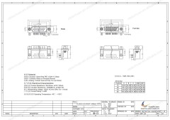 LECHUAN Premium Quality D-SUB Connector 26Pin High Density Right Angle Type Male to Female Optional PCB Mounting