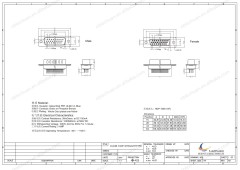 LECHUAN Premium Quality D-SUB Connector 26Pin High Density Right Angle Type Male to Female Optional PCB Mounting