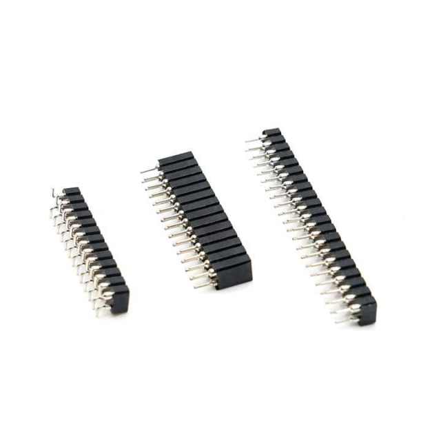 LECHUAN SMT Machined Pin Header Single Row Dual Row 2.54/1.27/2.0mm Female Header Straight Right Angle for PCB 17.8mm