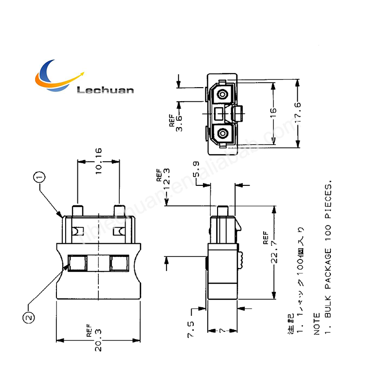 LECHUAN Power Application Fiber Optic Connector JAE PF-2D103 CF-2D103-S TE1123445-1 Fiber Optic Signal Plug