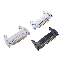 LECHUAN 1.27mm Pitch Straight Right Angle SMT IDC Male Ejector Header Connector 10P with Nylon Housing Copper Contact Material