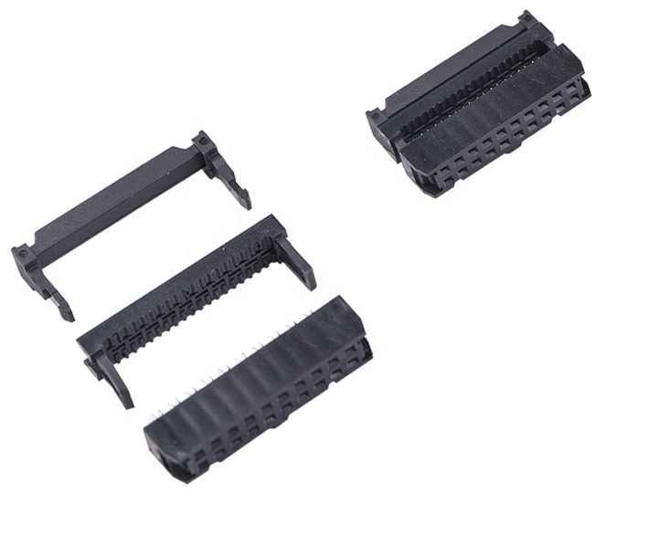 LECHUAN Female Header Socket 2.54mm Pitch IDC 6/8/10/12/14/16/18/20/24/26/30/34/40/50/60/64P Flat Ribbon Cable Copper Nylon