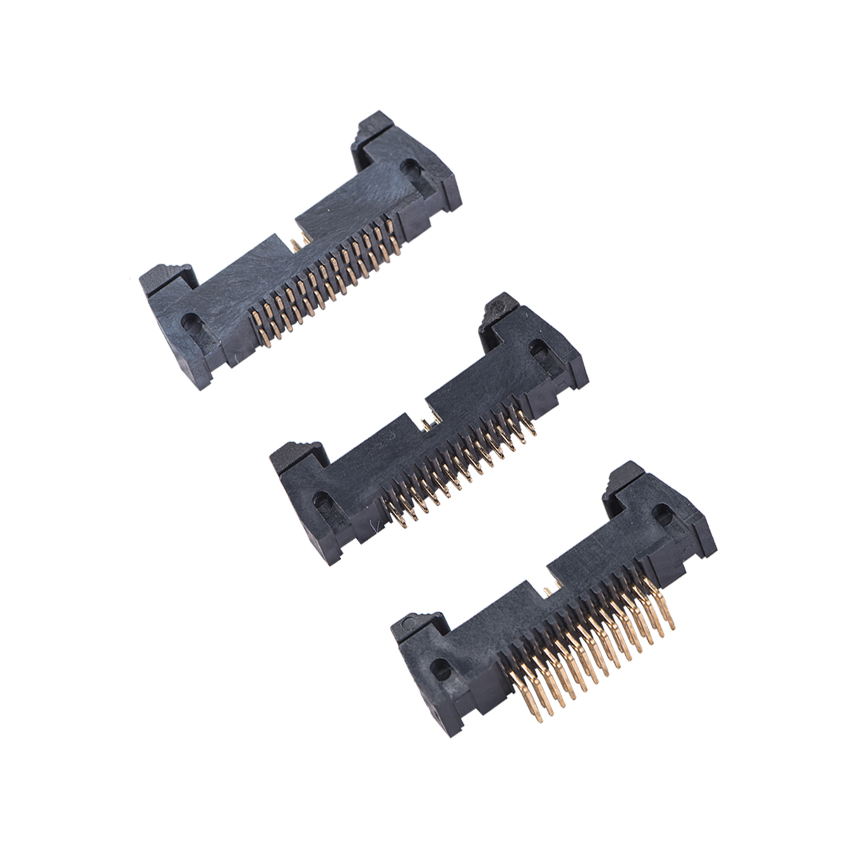 LECHUAN SMT Shrouded IDC Male Ejector Header Connector 10/14/16/20/26/30/34/40/50/60/64P 2.54mm Pitch Straight Right Angle PCB