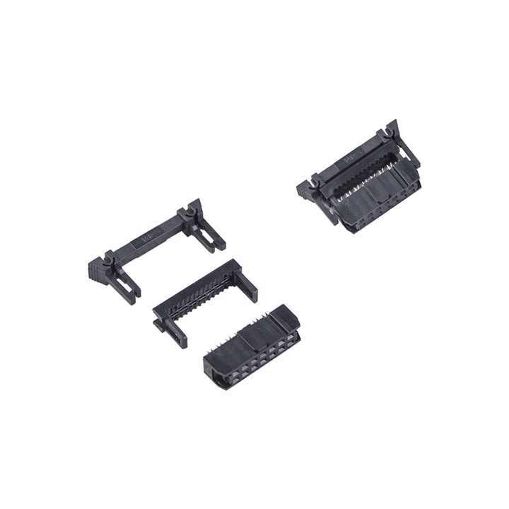 LECHUAN Factory Wholesale IDC Female Header Socket 2.54mm*1.27mm Pitch Copper Contact Nylon PCB Connector Flat Ribbon Cable