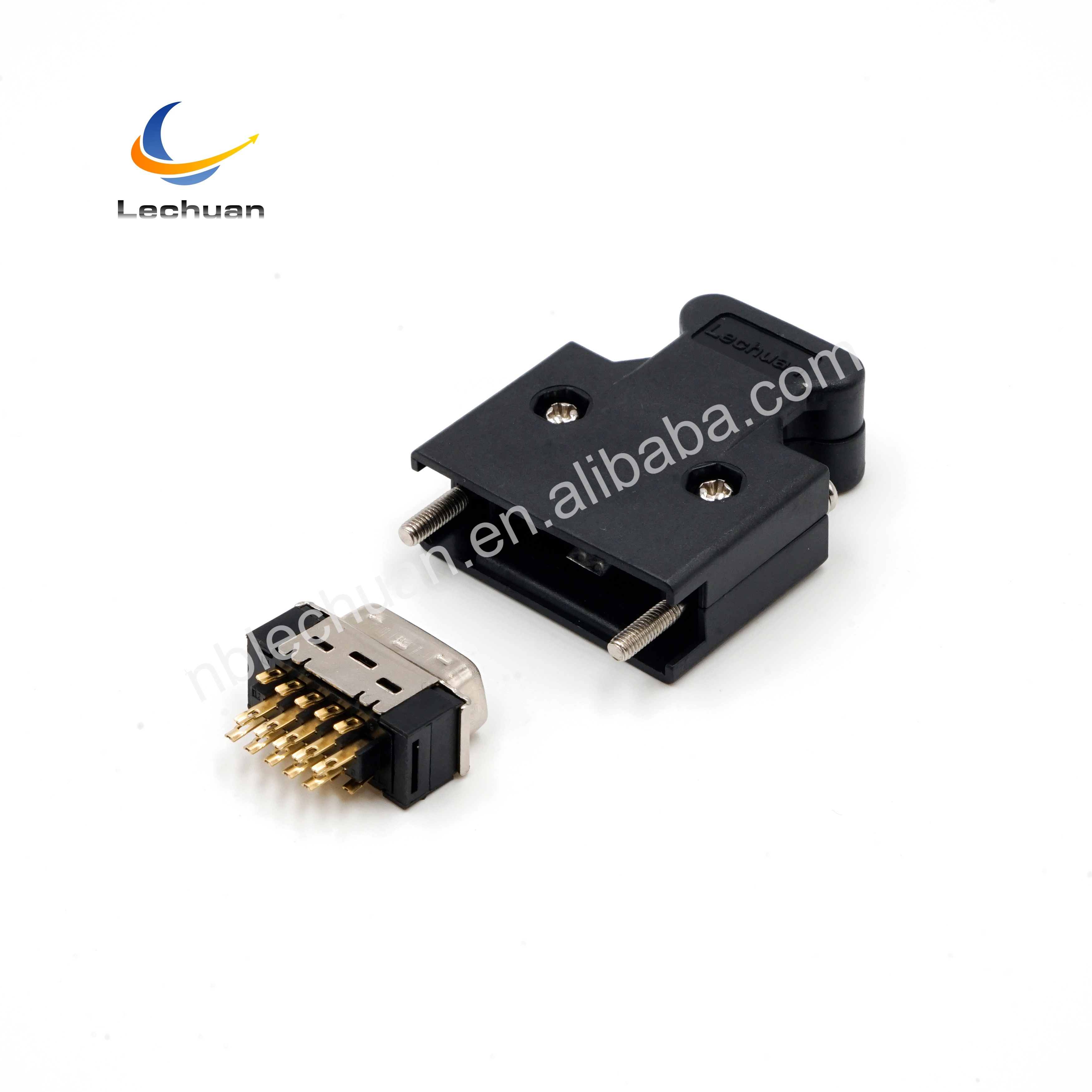 LECHUAN 3M Replaced 1.27mm Mini D Ribbon 26Pin I/O Connector Male Bolt Type Copper Solder 10126-3000PE MDR Connector Power