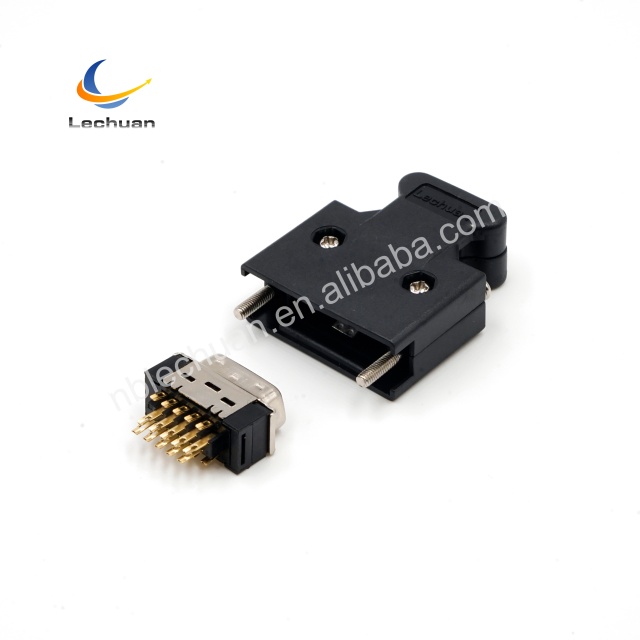 LECHUAN 3M Replaced 1.27mm Mini D Ribbon 26Pin I/O Connector Male Bolt Type Copper Solder 10126-3000PE MDR Connector Power