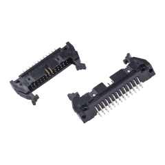 LECHUAN SMT Shrouded IDC Male Ejector Header Connector 6/8/10/14/16/20/26/30/34/40/50/60/64P 2.54mm Pitch Straight Right PCB